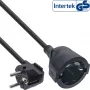 InLine strāvas pagarinātāja kabelis Type F leņķveida, melns, 10m
