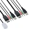 InLine kabeļa KVM slēdzis, 2 portu, DisplayPort 1.2, 4K, USB, Audio