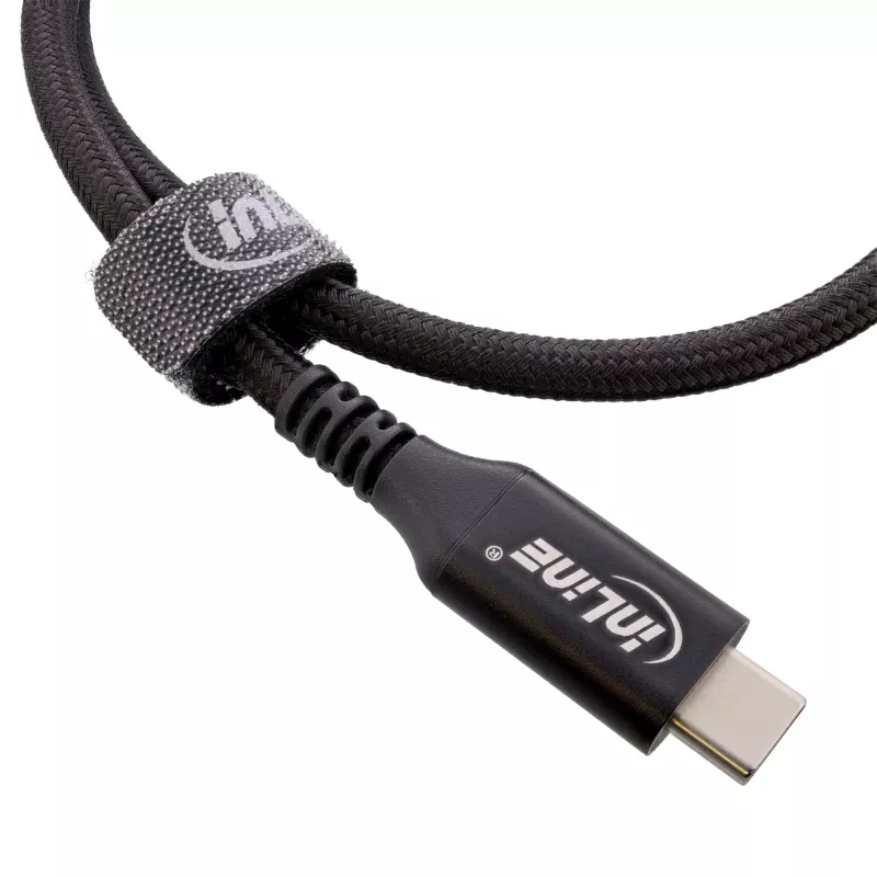 Āķa-cilpas tipa kabeļu siksnas InLine 12×150 mm, 10 gab., melnas