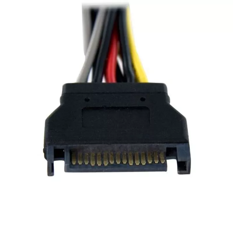 StarTech.com 6in SATA strāvas Y dalītāja kabeļa adapteris - M/F, SATA 15-pin, 2 x SATA 15-pin, 0,15 m, vīrišķais, sievišķais, taisns
