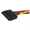 StarTech.com 6in SATA strāvas Y dalītāja kabeļa adapteris - M/F, SATA 15-pin, 2 x SATA 15-pin, 0,15 m, vīrišķais, sievišķais, taisns