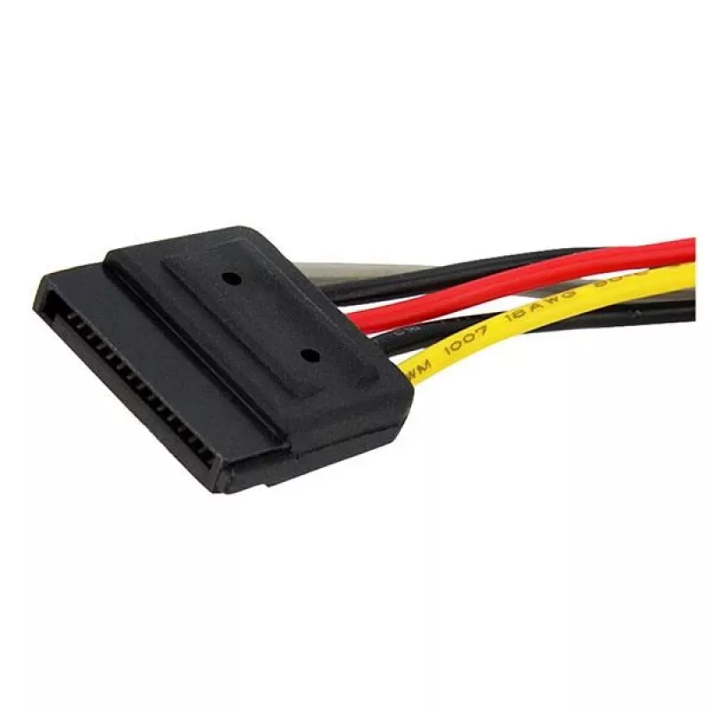 StarTech.com 6in SATA strāvas Y dalītāja kabeļa adapteris - M/F, SATA 15-pin, 2 x SATA 15-pin, 0,15 m, vīrišķais, sievišķais, taisns