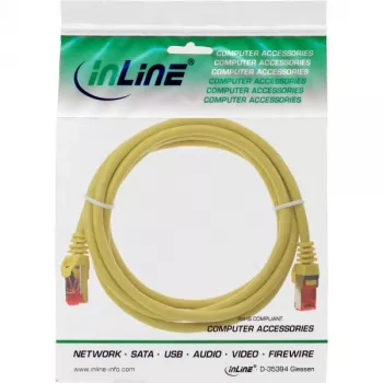 InLine komutācijas kabelis S/FTP PiMF Cat.6 250MHz PVC varš dzeltens 2m