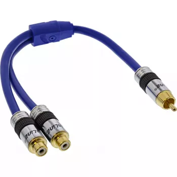 InLine RCA Y-kabeļa Premium 1x RCA vīrietis / 2x RCA sieviete 0,25 m