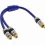 InLine RCA Y-kabeļa Premium 1x RCA vīrietis / 2x RCA sieviete 0,25 m