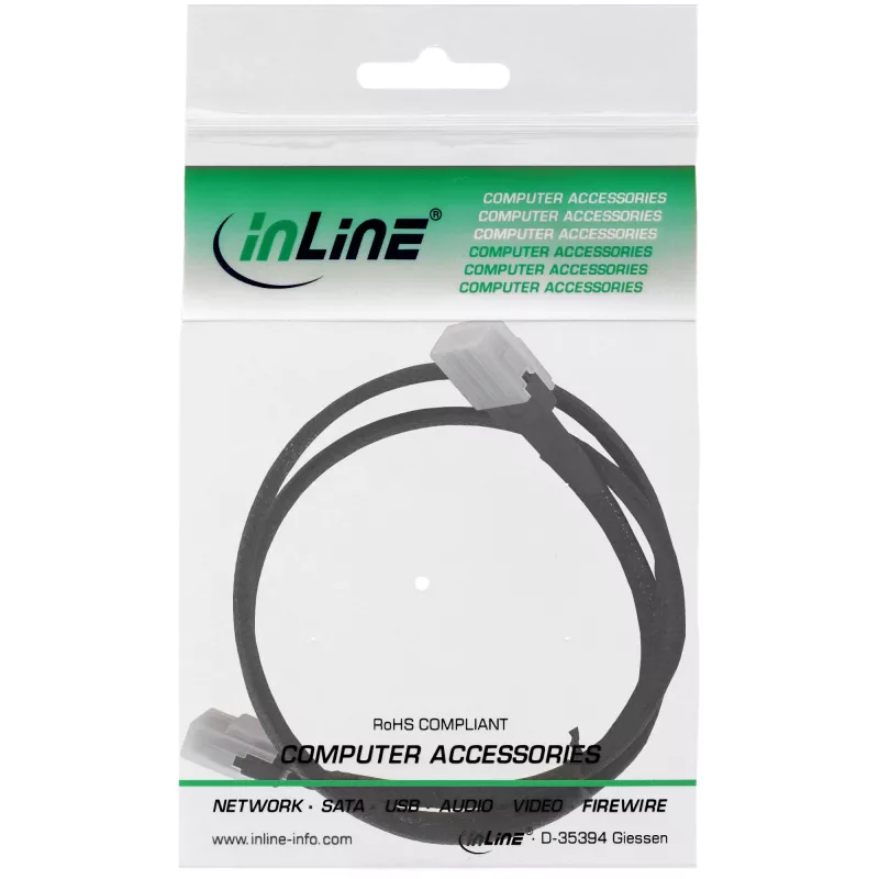 InLine SAS kabelis iekšējais, Mini-SAS SFF-8087 uz Mini-SAS SFF-8087, ar sānjoslu, 1 m