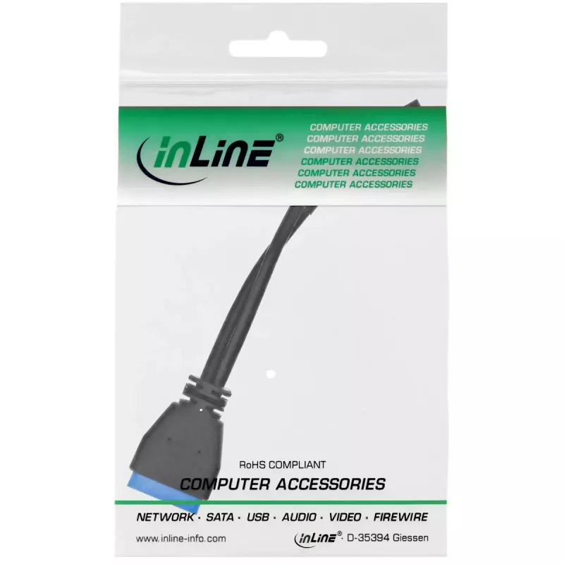 InLine USB 2.0 uz 3.0 iekšējais USB savienotāja kabelis 33449I