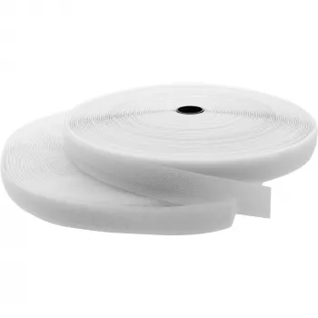 InLine kabeļu saites ar āķa-cilpas stiprinājuma lenti 25mm balta 25m