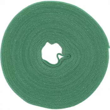 Kabeļu saites ar āķa un cilpas stiprinājumu InLine Band 16 mm, 10 m, zaļa