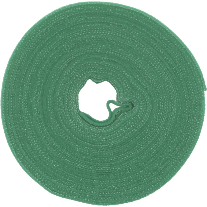 Kabeļu saites ar āķa un cilpas stiprinājumu InLine Band 16 mm, 10 m, zaļa