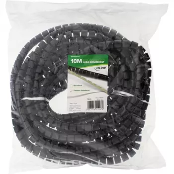 InLine elastīgs kabeļu kanāls 10m melns 15mm