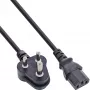 InLine B-16652R strāvas kabelis melns 1.8 m Strāvas kontaktdakša tips D C13 savienotājs