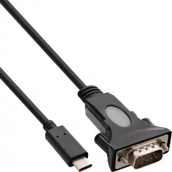 InLine USB-C uz seriālo adaptera kabelis, USB-C vīr. / DB9 vīr., 1,8 m