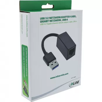 InLine USB 3.2 Gigabit Ethernet tīkla adaptera kabelis, USB-A