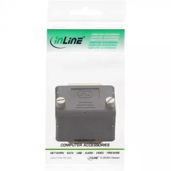 InLine DVI-I adapteris 90° leņķī, digitāls + analogs, 24+5 vīrietis / sieviete, melns