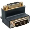 InLine DVI-I adapteris 90° leņķī, digitāls + analogs, 24+5 vīrietis / sieviete, melns