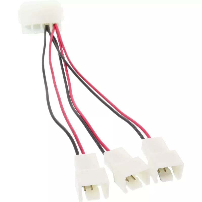 InLine PC ventilatora adaptera kabelis 12V / 5V līdz 3 ventilatoriem 33005A