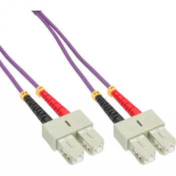 Optiskās šķiedras dupleksais kabelis SC/SC InLine 83510P 10m OM4 50/125µm
