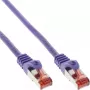 InLine ielāpu vads S/FTP PiMF Cat.6 250MHz PVC varš violets 0.3m
