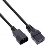 InLine strāvas adaptera kabelis, IEC-60320 C14 uz C19, 3x1,5mm², maks. 10A, 0,5m