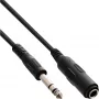 Jack pagarinājums 6.3mm stereo vīrišķais/sieviešu 5m InLine 99935A