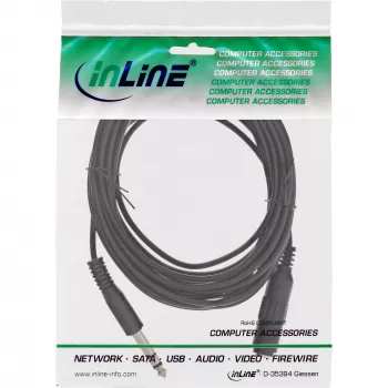 Jack pagarinājums 6.3mm stereo vīrišķais/sieviešu 5m InLine 99935A