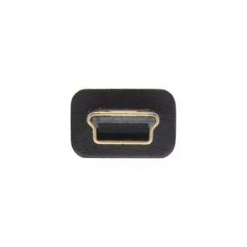 InLine USB 2.0 Mini kabelis, A tips vīrišķais / mini-B spraudnis (5 kontaktu), melns/zelts, 3 m