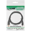 InLine USB 2.0 Mini kabelis, A tips vīrišķais / mini-B spraudnis (5 kontaktu), melns/zelts, 3 m