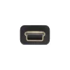 InLine USB 2.0 Mini kabelis, A tipa vīrišķais / mini-B spraudnis (5 kontakti), melns/zelts, 2 m