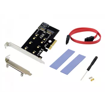 Conceptronic EMRICK 2-in-1 M.2 SSD PCIe adapteris SATA AHCI NVMe