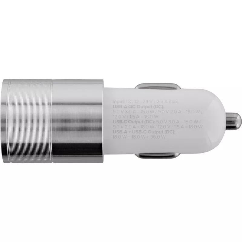 InLine USB auto lādētājs strāvas adapteris Quick Charge 3.0, balts