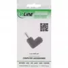 InLine DC adapteris 5.5x2.1mm DC kontaktdakša vīrišķais/sievišķais leņķveida Universāls Melns