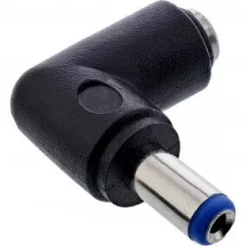 InLine DC adapteris 5.5x2.1mm DC kontaktdakša vīrišķais/sievišķais leņķveida Universāls Melns