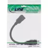 InLine HDMI Keystone adaptera kabelis 4K/60Hz, HDMI A sieviešu/sieviešu, melns, 0,2m