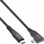 InLine USB4 kabelis, USB-C, viena leņķveida, PD 240W, 8K60Hz, TPE, melns, 2m