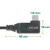 InLine USB4 kabelis, USB-C, viena leņķveida, PD 240W, 8K60Hz, TPE, melns, 2m
