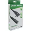 InLine USB4 kabelis, USB-C, viens leņķveida, PD 240W, 8K60Hz, TPE, melns, 1,5m