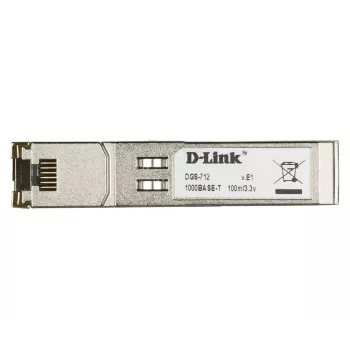 D-Link SFP 10/100/1000 BASE-T Vara raiduztvērējs, Vara, 1000 Mbit/s, SFP, T, TX, 100 m, Gigabit Ethernet