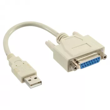 USB adaptera kabelis USB Type A spraudnis DB15 sievišķais InLine 33101
