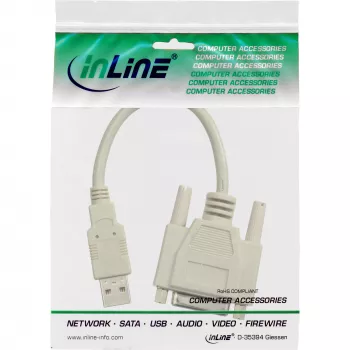 USB adaptera kabelis USB Type A spraudnis DB15 sievišķais InLine 33101