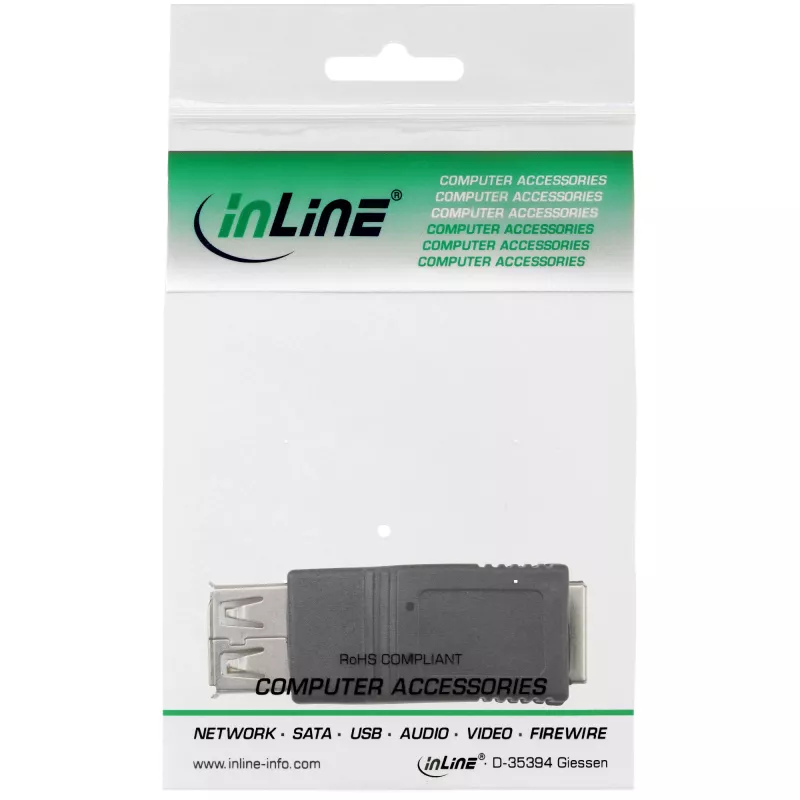 USB Adapter 2.0 InLine 33300 Type A female / Type A female