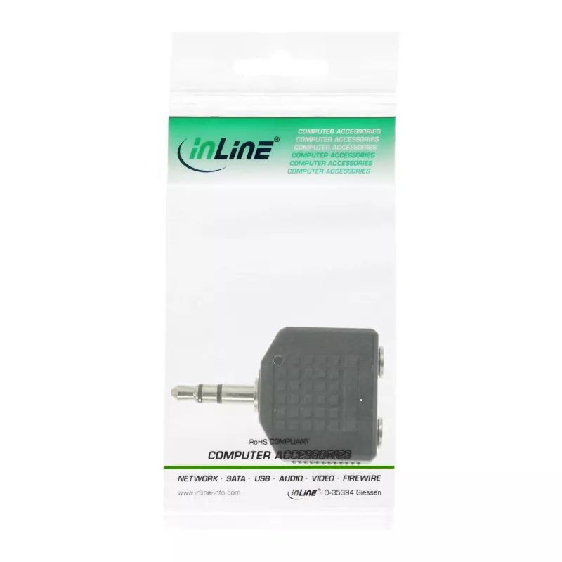 InLine Audio adapteris 3,5 mm spraudnis / 2x 3,5 mm stereo ligzda