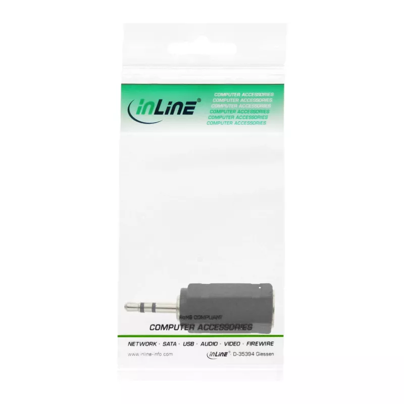 InLine Audio Adapter 2.5mm vīrišķais / 3.5mm sievišķais stereo 99308