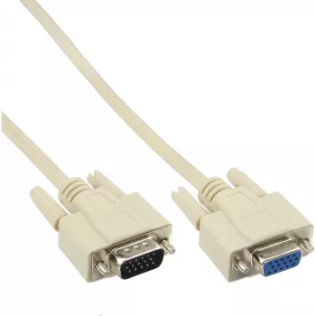 InLine VGA kabelis 15 HD vīr. / siev. bēšs, 5 m