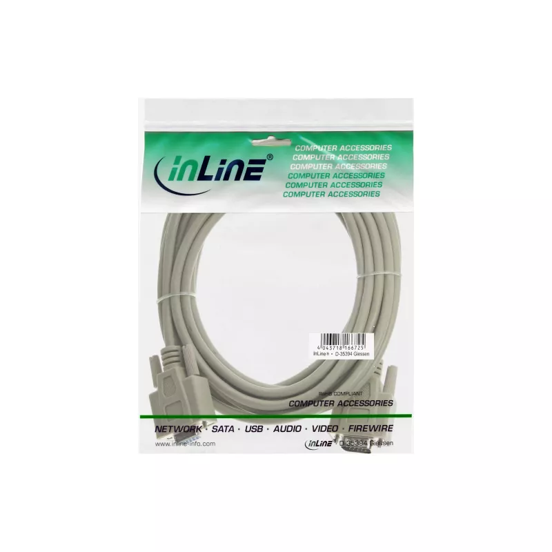 InLine VGA kabelis 15 HD vīr. / siev. bēšs, 5 m