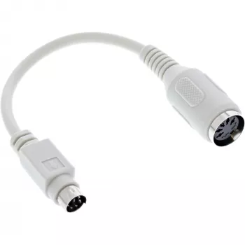 InLine tastatūras adaptera kabelis 5 kontaktu DIN ligzda / PS/2 spraudnis apt. 10 cm