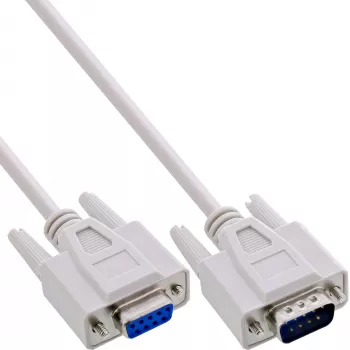 InLine seriālais pagarinātājs, 9 kontaktu vīrišķais / sievišķais, formēts, 1:1 piešķirta, 2 m