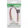 InLine iekšējais barošanas Y-kabelis, 1x 5,25 collu Molex / 2x 3,5 collu diskešu, 0,20 m