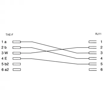 InLine TAE-F Vācu adapteris TAE-F Vācu vīrišķais / RJ11 sievišķais