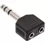 InLine Audio Adapter 6.3mm Stereo audio ligzda vīrieša / 2x 3.5mm Stereo sieviešu
